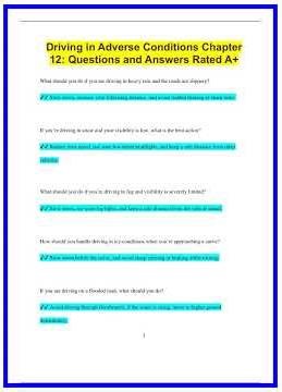 Driving in Adverse Conditions Chapter 12 Questions and Answers Rated A1661 636x882