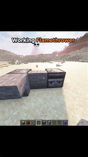 Working Flamethrower in Minecraft!