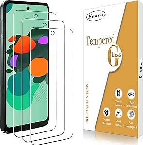 Kesuwe [3 Pack Moto G 5g 2024 Screen Protector Tempered Glas, HD Clear 9H Hardness Anti Scratch Ultra Resistant Bubble Free Case Friendly Easy Installation