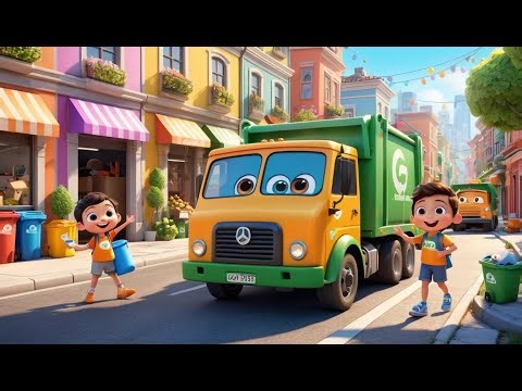 Garbage Truck Parade – Count the Colors! | Fun Recycling and Counting Song for Kids | Colorful