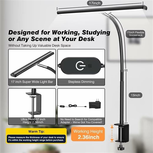 Dollarwise Deals & Steals - Airlonv LED Desk Lamp for Office or Home!