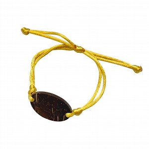 [Hot Item] Brand New Product RFID Nylon Cord Wristband with Coconut Shell Tag