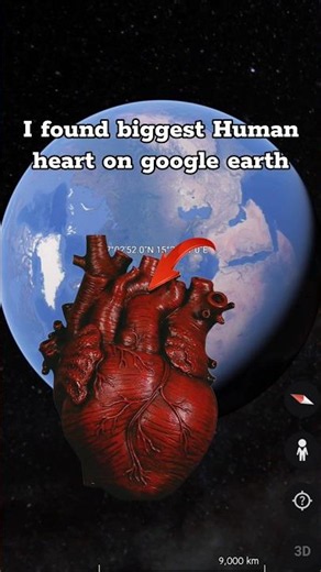 I found Biggest human heart on google map #trending #shorts