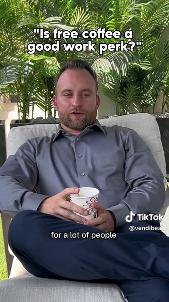 Whats the best work perk??! ⁠ ⁠ #vendibean #workperk #officecoffee #coffeemachine #freecoffee