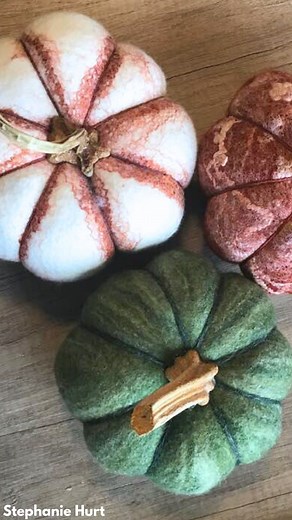 Who doesn't love a pumpkin? So many shapes. So many sizes. So many colors. So many textures. There's something for everyone!🎃 We adore all the felted pumpkin from our Felting BFF's and are so excited to share this collection of Wet Felted Pumpkins. We love all the colors and embellishments that make each one so unique. We have an excellent FREE video tutorial so you can start building your own pumpkin patch: https://feltingsupplies.livingfelt.com/ww-wf-pumpkin We also have a downloadable PDF fo