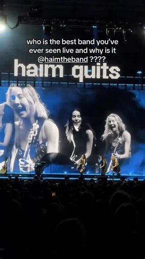 gracie (the 4th haim sister) on Instagram: "HAIM performing last night in Boston on the @iquittour 🥰 Video via ddpieroni on TikTok …………….. #haim #haimtheband #estehaim #daniellehaim #alanahaim #haimsisters #sisterband #musician #haimthefanbase #womeninmusic #indieband #rockband #iquittour"