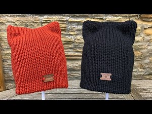 Making a cat/fox ear hat using 3 closure methods | Addi king/Sentro/Jamit knitting machine