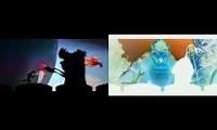 Mix of 2 videos from youtube : Timon and Pumbaa at the Cinema The Super Mario Bros Movie in Normal & G-Major Versions