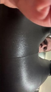 Farting in shiny black leather leggings part 1