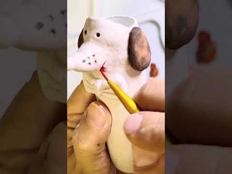 Cute Clay Dog Planter Tutorial 🐶💙 | Easy DIY Decor