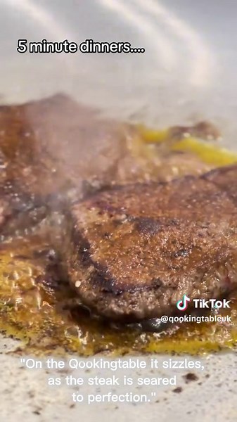 5 minute Sizzling steak, setting the taste buds ablaze! 🔥🥩 Bringing the heat to the Qookingtable like a culinary rockstar! 🌟🍴 #privatedining #kitchendesign #stainlesssteelappliances #teppanyaki #teppanyakibeyondstirfry #indoorgrill #goodvibes #instafood #party #outdoorcooking #qookingtable #qookingtable #stainlesssteelkitchen #foodstagram #delicious #showcooking #foodiesofinsta #outdoorgrill #indooroutdoor#CapCut
