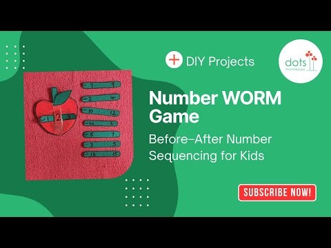 Number Worm Apple Game | Before–After Number Sequencing for Kids