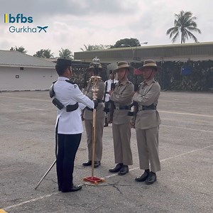The Attestation parade for 1 RGR, Recruit Intake 2023 was held today on 21st March 2024 at British Forces Brunei. A total of 37 soldiers participated in the parade and took the oath touching the Queen's Truncheon. Colonel Commandant Brigade of Gurkhas, Lt Gen Richard Wardlaw OBE was the reviewing officer for the parade. | BFBS Gurkha