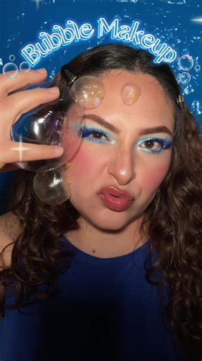 🫧Bubble Makeup🫧 #bubblemakeup #bubbles #blue #fyp