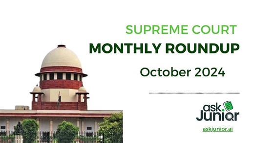 Most Important Judgments from Supreme Court of India in October 2024