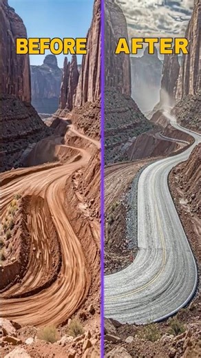 Desert Canyon Road Construction | From Scratch to Scenic Route Timelapse