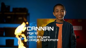 A 12-year-old (yes, 12-year-old) with a background in coding, robotics and motion physics, MythBusters Jr. co-host Cannan is a sophomore at TCU – Texas Christian University, where he’s a double major in physics and astronomy and engineering. | MythBusters