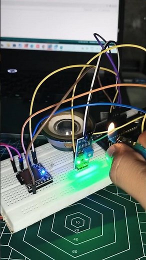 Fire 🔥 Alert System using Flame Sensor, Arduino Uno and DFPlayer Mini #ytshorts #youtubeshorts #iot