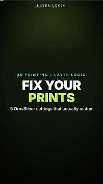7 OrcaSlicer Settings for PERFECT 3D Prints 🖨️ #3dprinting #cnc #3dmodeling