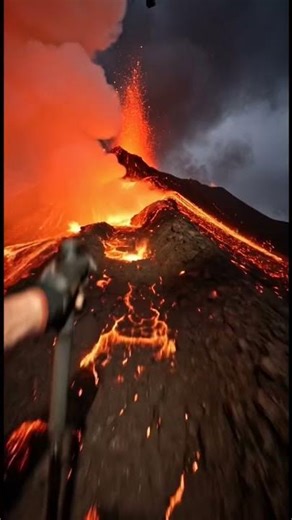 Running From a Volcano 🌋😱 #foryou #trending