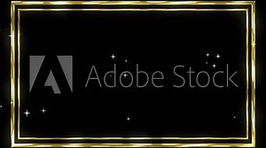 animated gold frame rectangular round oval frame wedding model frame gold frame luxury background border gold 4k looping