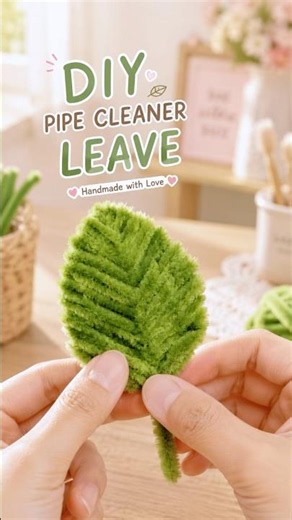 DIY Pipe Cleaner Begonia Leaf 🌿 Easy Tutorial #shorts #pipecleanercraft