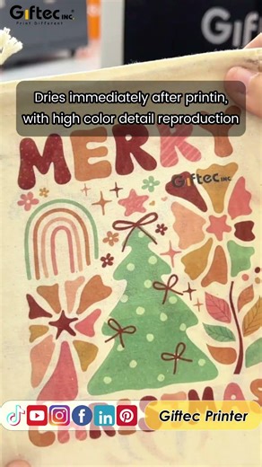 Print your ideas in 1 second! Single pass printer CMYK direct printing on sack bag carton gift bag