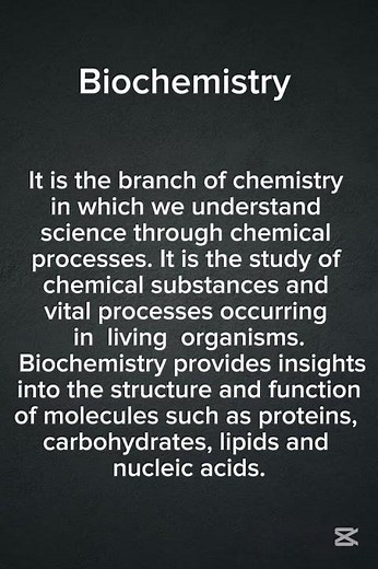 Define Biochemistry.