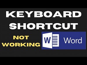 Keyboard Shortcut not working in Microsoft Word on Windows 11 / 10