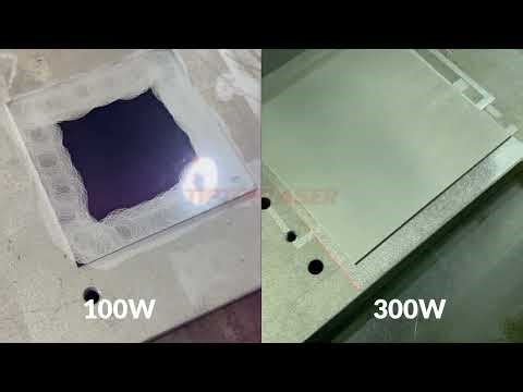#laser machine/#laser cleaning machine Comparison of video cleaning efficiency between 100W and 300W