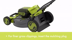 Sun Joe 24V-X2-21LM 48-Volt 21-Inch 1100-Watt Max Brushless Cordless Lawn Mower, 7-Position Mowing Height Adjustment w/Rear Collection Bag