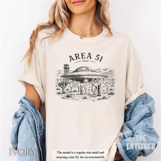 Area 51 Shirt, UFO Alien Tee, Vintage Sci Fi Graphic Shirt, Conspiracy Theory Tee, Retro Space Aesthetic Shirt - Etsy