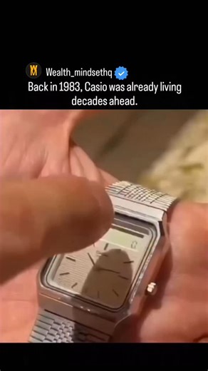 Wealth • Bussiness • Mindset on Instagram: "Most people think smartwatches are a modern invention-but they’re off by nearly 40 years. What you’re seeing is the Casio T-550, an engineering marvel released in 1983, long before the consumer internet existed. This wasn’t just a watch; it was among the first consumer devices to feature a fully integrated touchscreen. Unlike today’s capacitive displays, its screen used a transparent digitizer layered over the watch face. Users could draw numbers and s