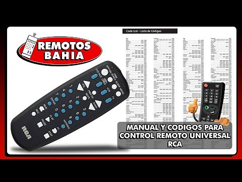 MANUAL Y CÓDIGOS PARA PROGRAMAR UN CONTROL REMOTO UNIVERSAL RCA RCU404 USER GUIDE CODE LIST