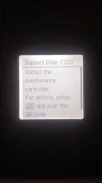 support code 1723 canon maxify gx3070 series printers.