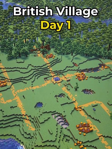 Building a British Village in Minecraft: Day 1