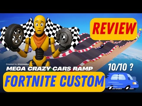 Fortnite Custom Review - Mega Crazy Cars Ramp