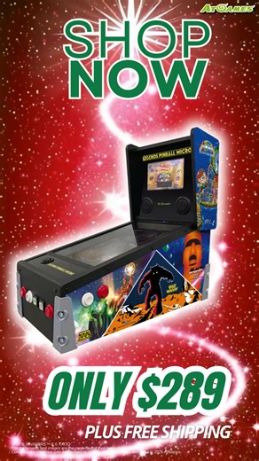 AtGames Interactive on Instagram: "🎉 New Price Drop Alert on Legends Pinball Micro HD! 🎉 Now only $289! https://www.atgames.us/products/legends-pinball-micro #FamilyFun #HolidayDeals #PriceDrop #FreeShipping #AtGames"