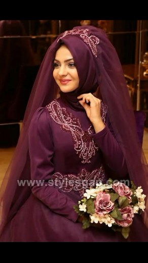 Beautiful Arabic Bridal Wedding Hijab Styles