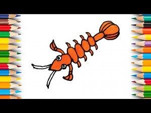 Lobster Art Tutorial| how to draw a lobster | easy lobster drawing|