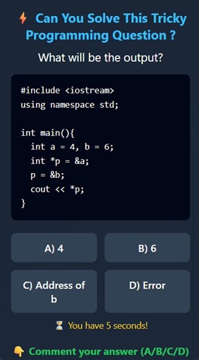 Interview Questions Pointer #29 | C++ Programming | Tricky Question #shorts