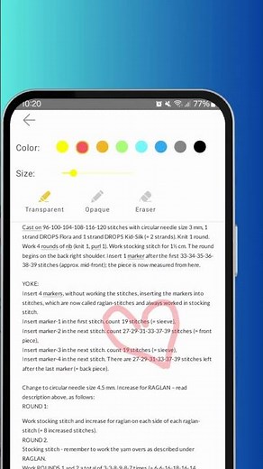 My Row Counter App: Highlight & Annotate your pattern