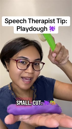 Playdough in every speech session. Never fails. 😍 #speechtherapy #latetalker #autism #speechdelay #fyp
