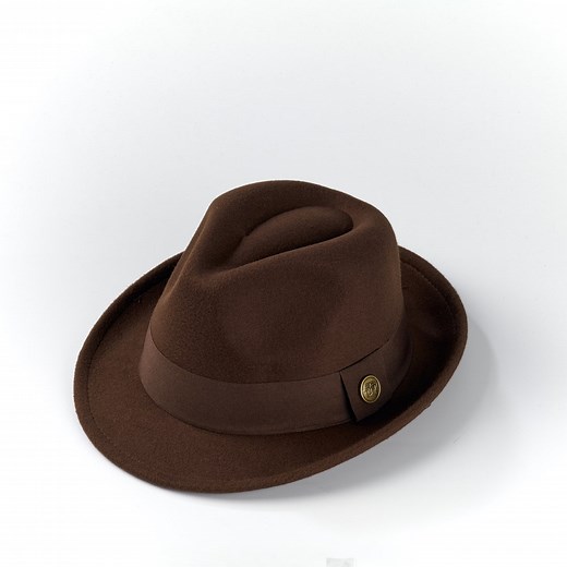 Brown Vegan Felt Fedora Hat: Short Brim Rancher Style - Etsy