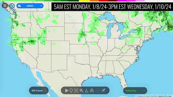 Here's a look at MRMS since early Monday morning showing the full evolution of the mid-latitude cyclone that impacted the eastern U.S. over the past couple of days! From blizzard conditions to severe storms, the entire eastern half of the CONUS felt the effects of this system. | RadarOmega