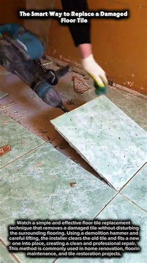 The Smart Way to Replace a Damaged Floor Tile #construction #diyprojects