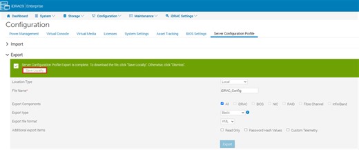 iDRAC：导出和导入 iDRAC 配置信息