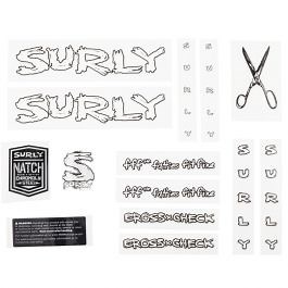 *SURLY* cross check new frame decal set (white)