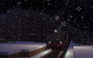 [Minecraft]Rails of War 苏联 O型蒸汽机车 深夜 雪天 货列(试制短视频#3)