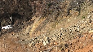 Mudslide causes road closure near French Gulch